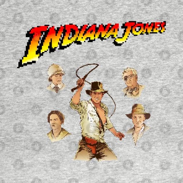 Indiana Jones - Pixelated Art by Buff Geeks Art